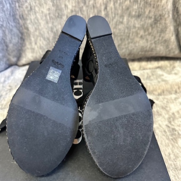 Coach Page Wedge In Recycled Signature Jacquard Size 6.5 - Picture 5 of 9